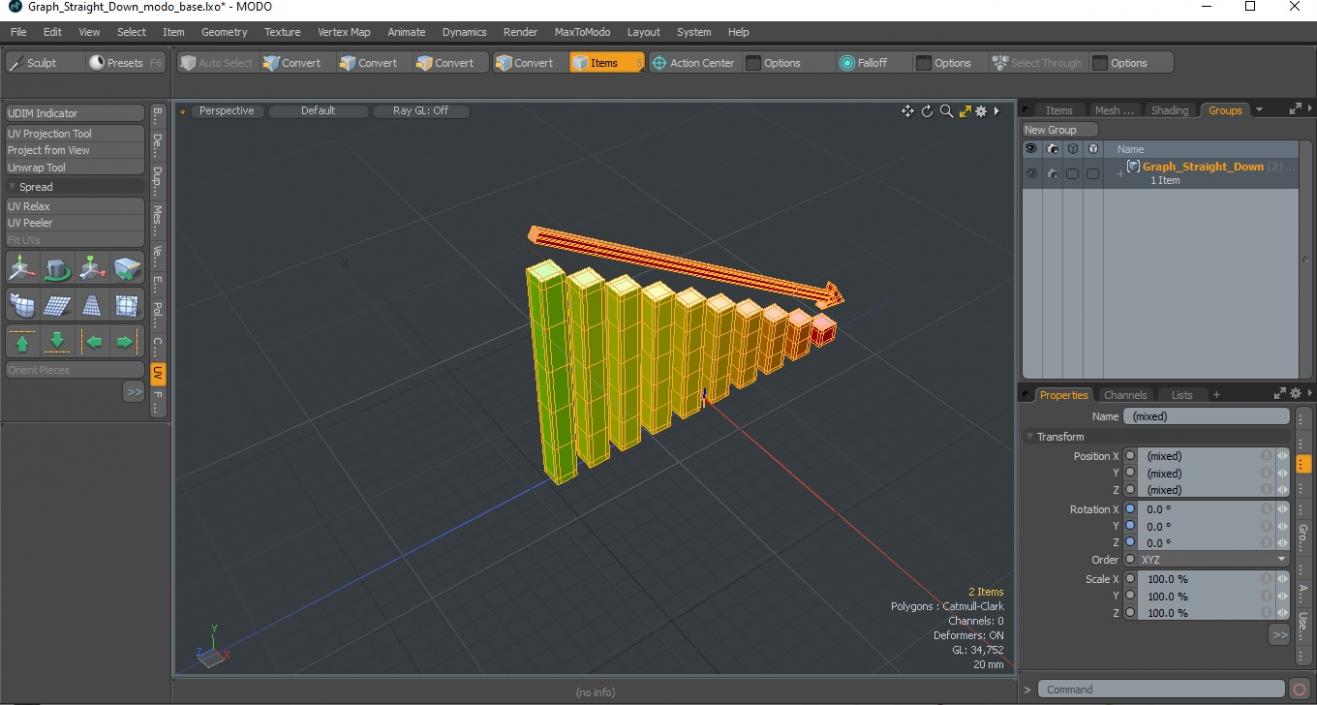 Graph Straight Down 3D model