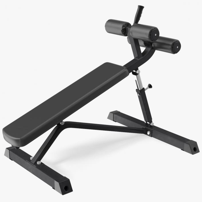 3D Crunch Bench Black model