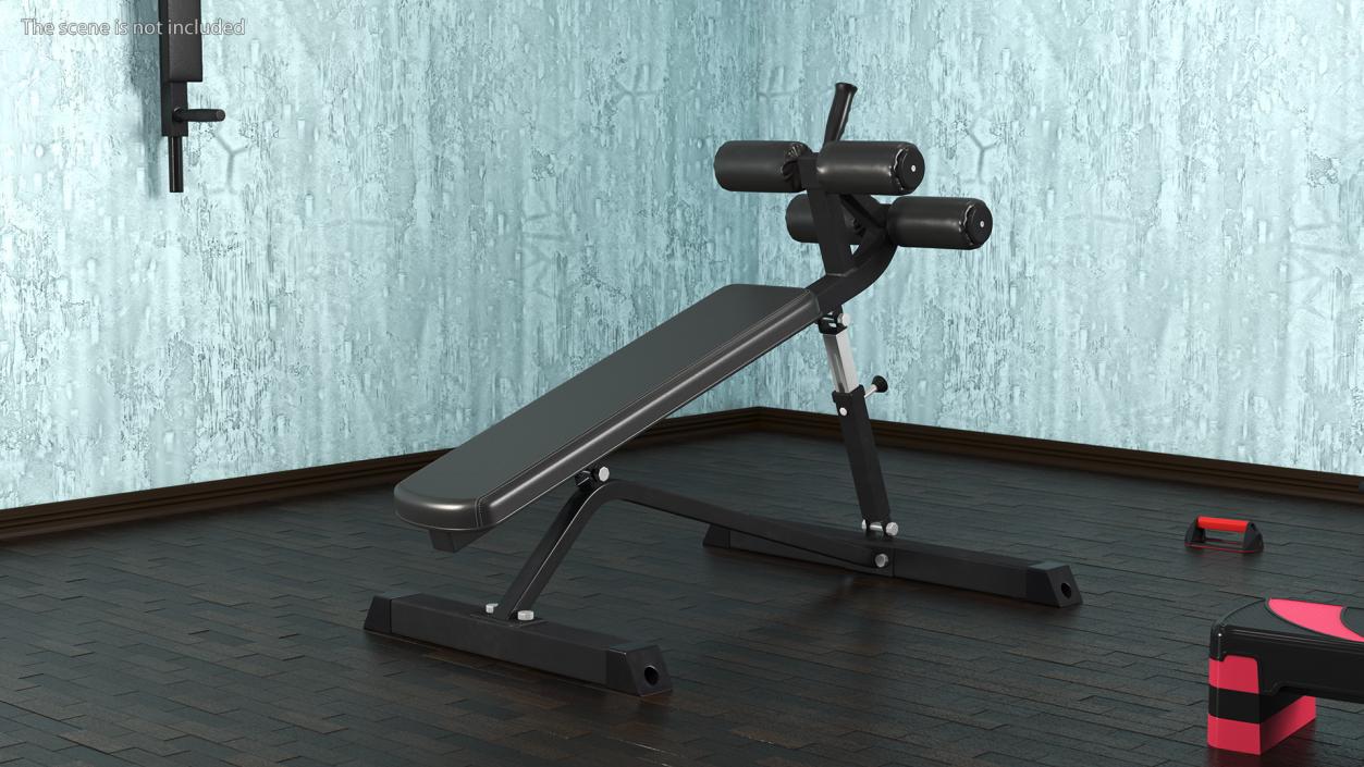 3D Crunch Bench Black model