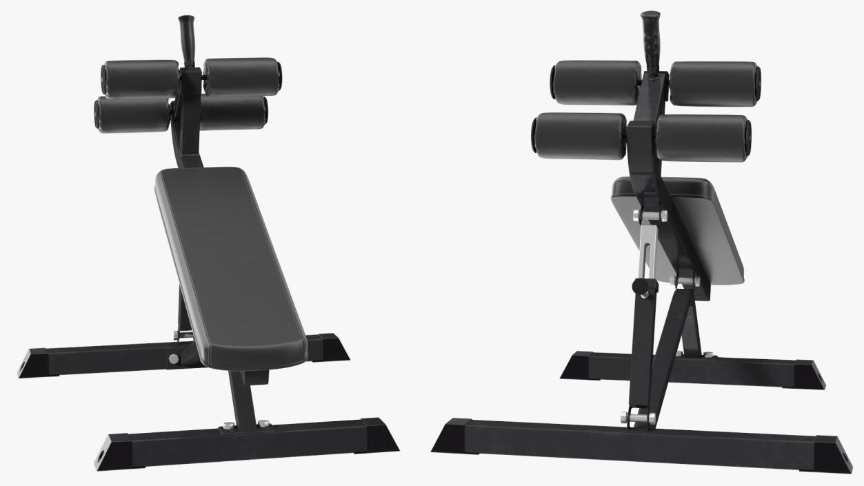 3D Crunch Bench Black model