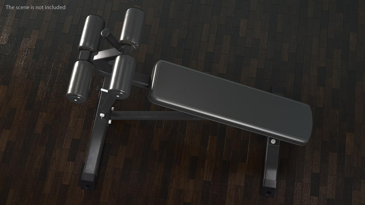 3D Crunch Bench Black model