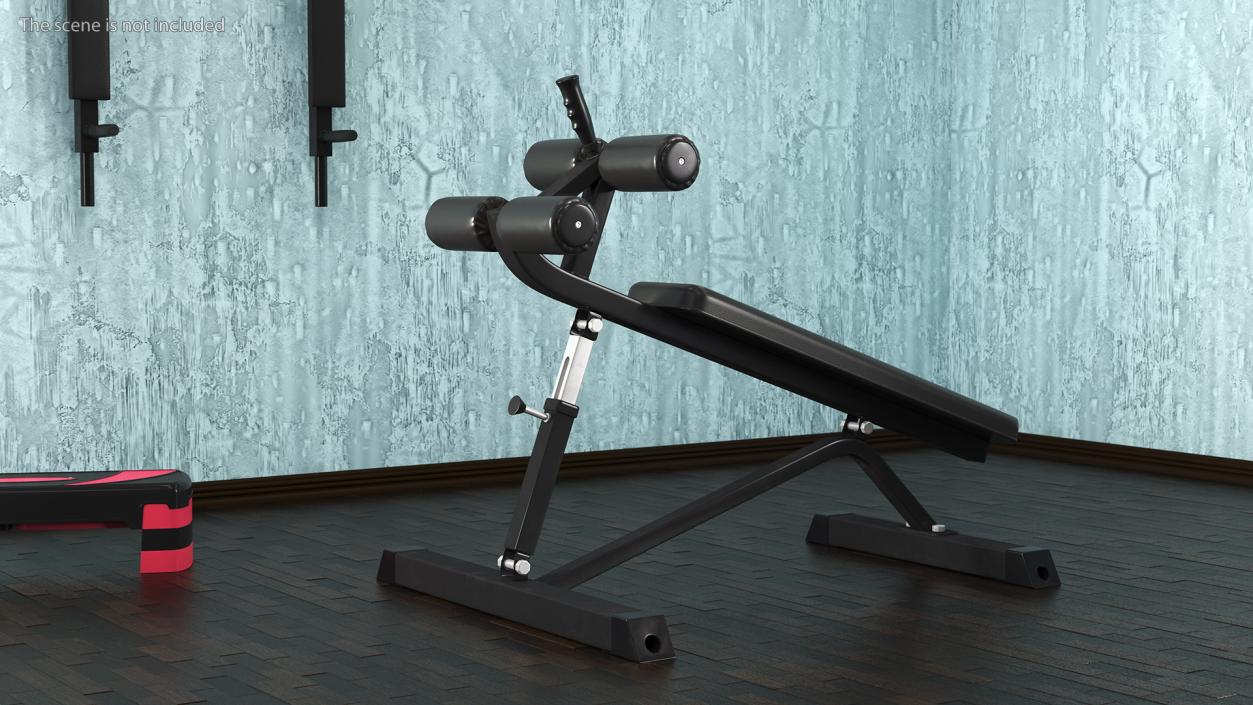 3D Crunch Bench Black model