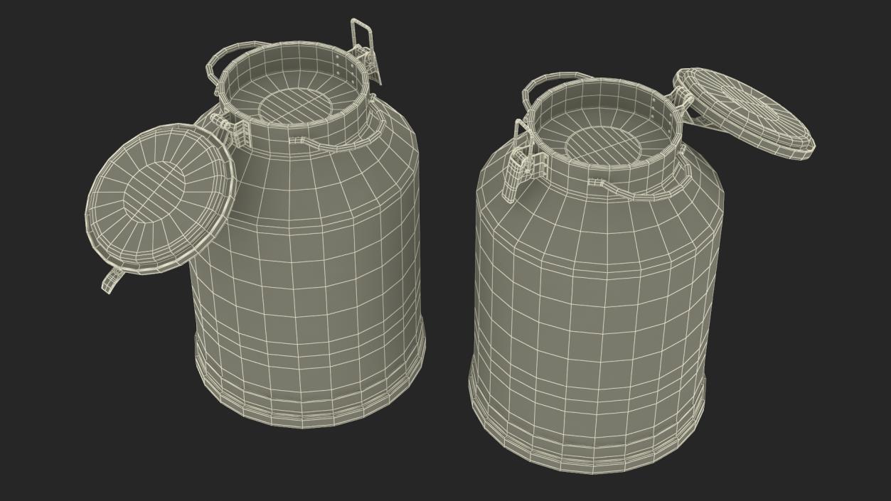 Jersey Heifer and Milk Bucket 3D model