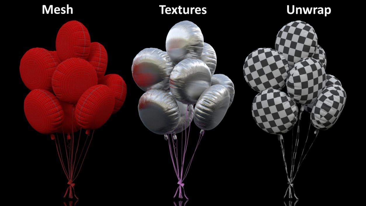 3D model Party Decoration Foil Balloons