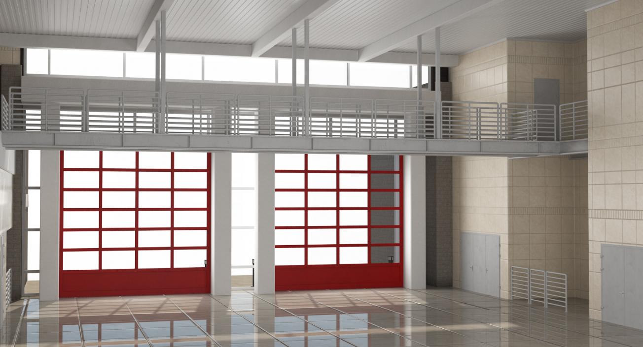 3D Modern Fire Station Building model