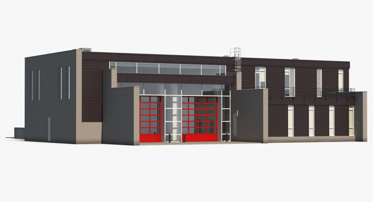 3D Modern Fire Station Building model