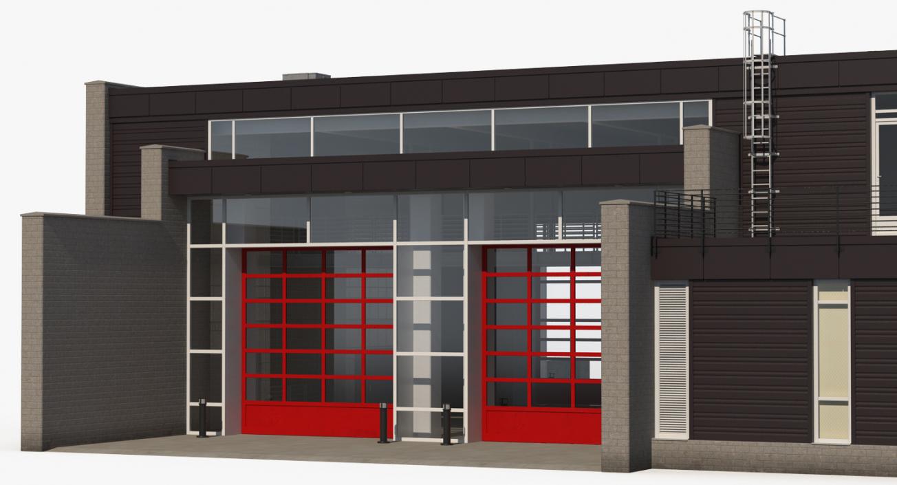 3D Modern Fire Station Building model