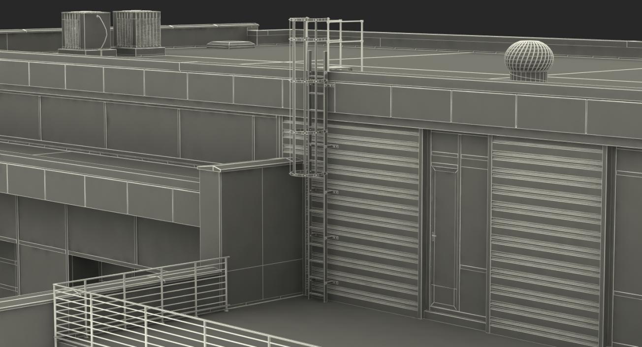 3D Modern Fire Station Building model