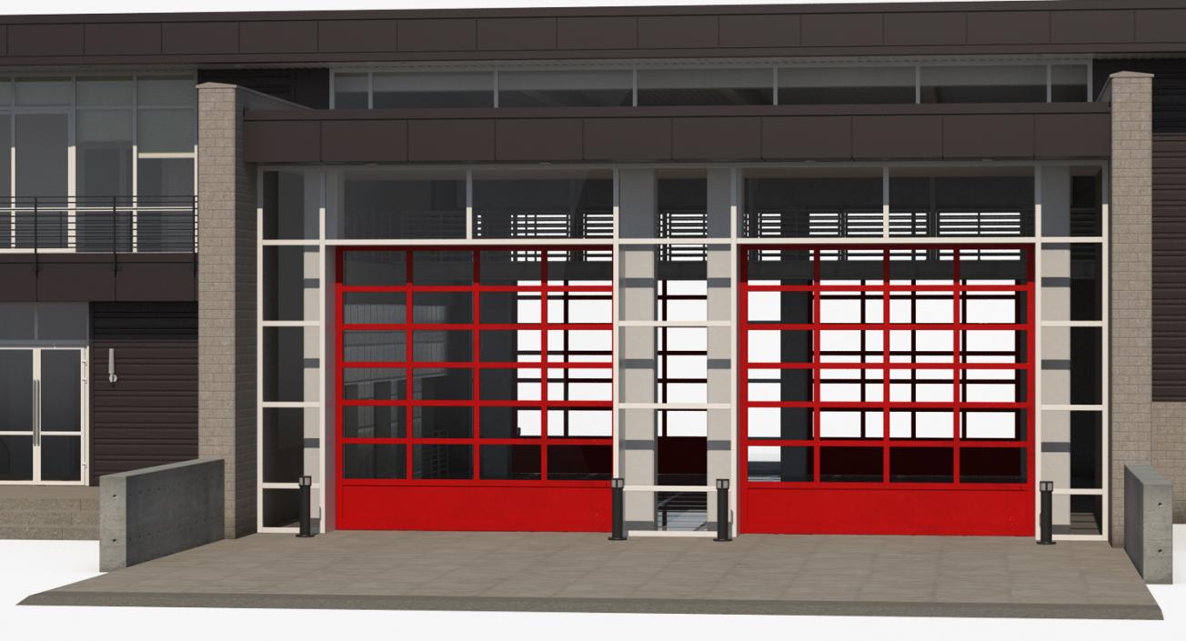 3D Modern Fire Station Building model