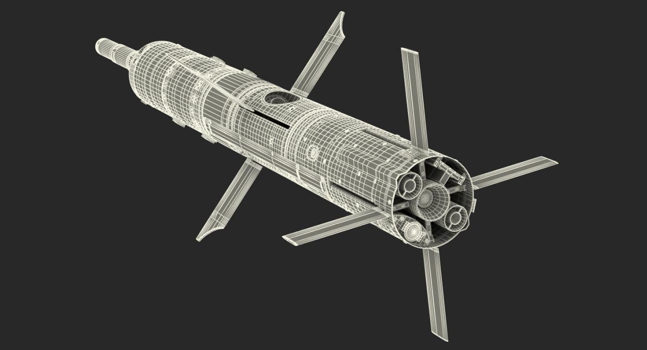 3D BGM 71E TOW Missile Rigged