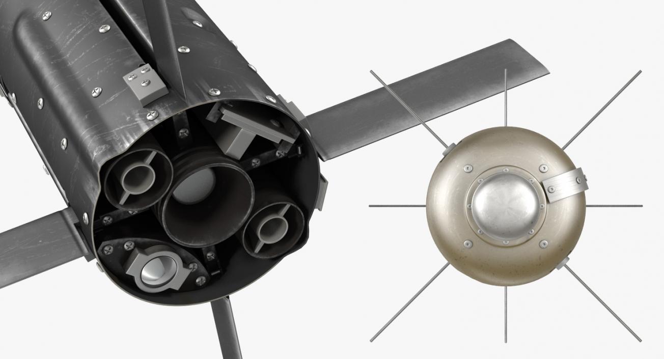 3D BGM 71E TOW Missile Rigged