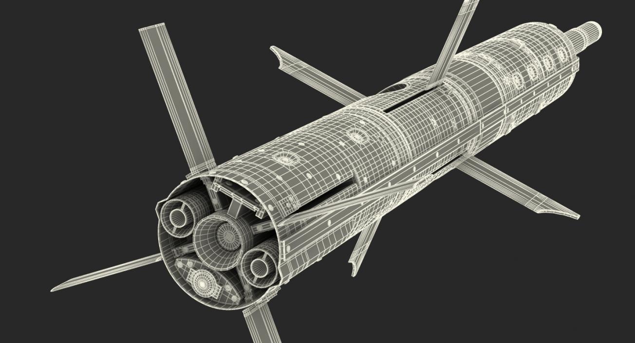 3D BGM 71E TOW Missile Rigged