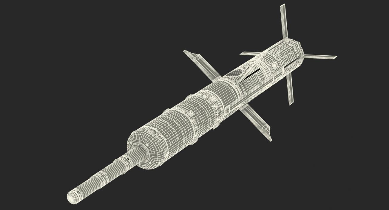 3D BGM 71E TOW Missile Rigged