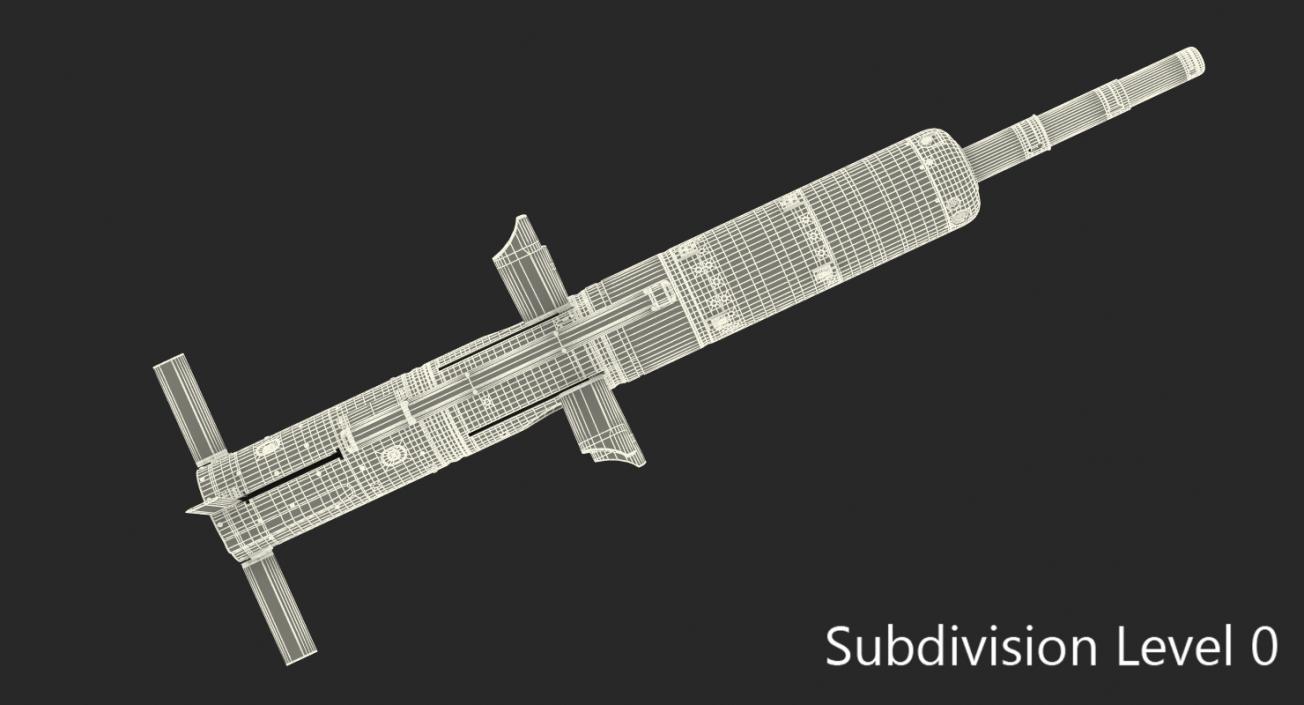 3D BGM 71E TOW Missile Rigged