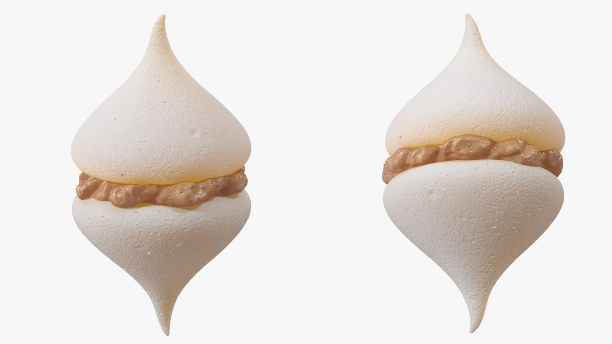 3D Smooth Meringue with Caramel Filling 2 model