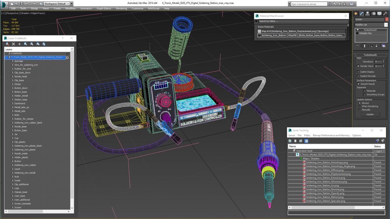 X Tronic Model 3020 XTS Digital Soldering Station 3D model