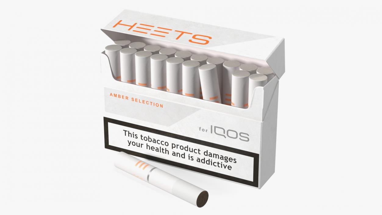 Amber Heets IQOS Pack Open with Stick 3D