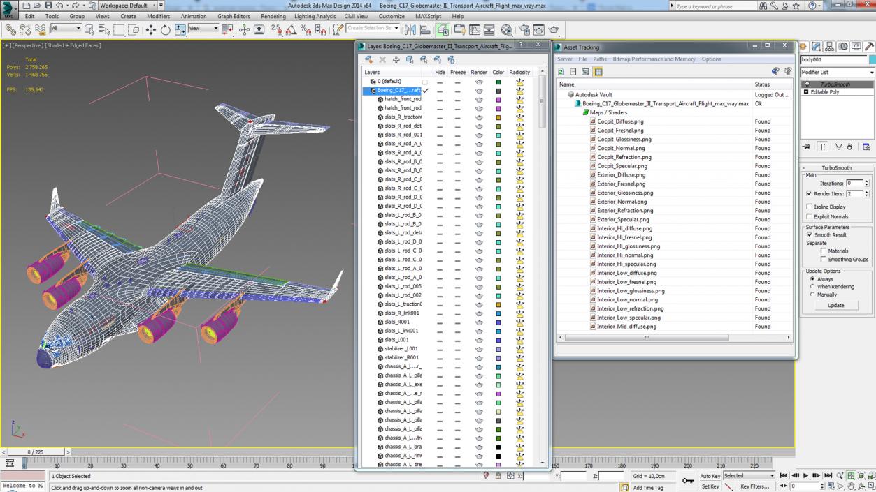 Boeing C17 Globemaster III Transport Aircraft Flight 3D