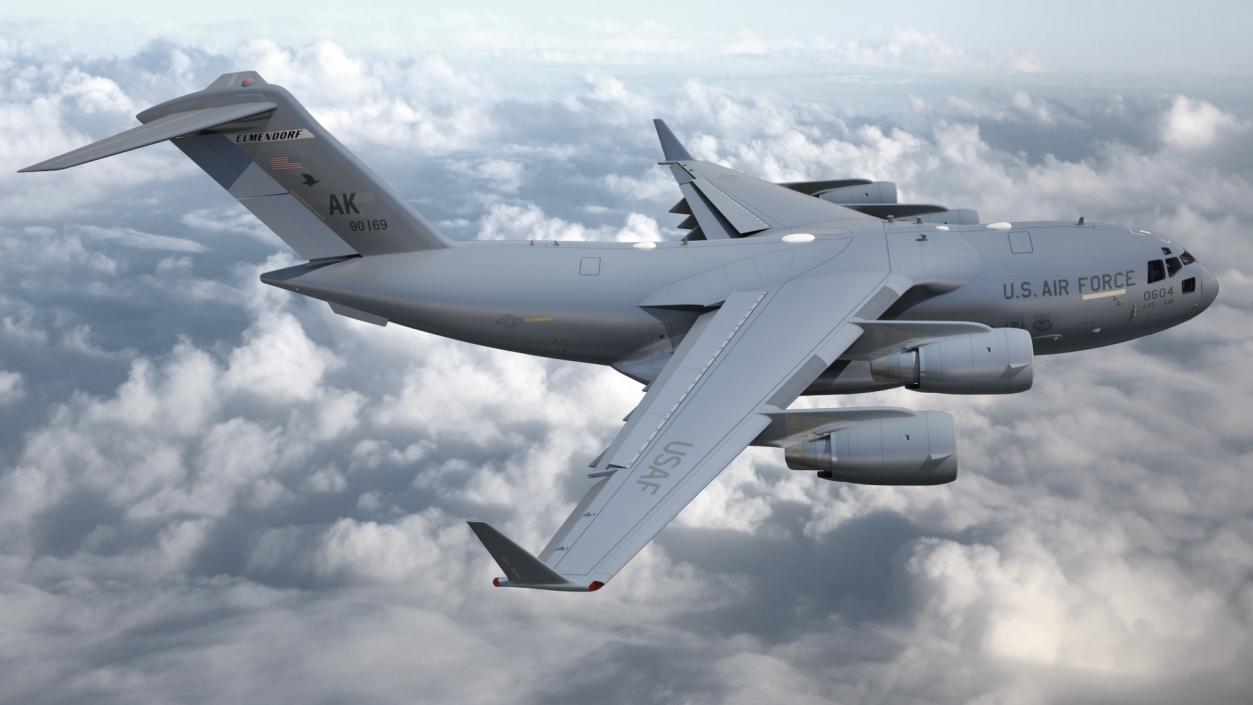 Boeing C17 Globemaster III Transport Aircraft Flight 3D