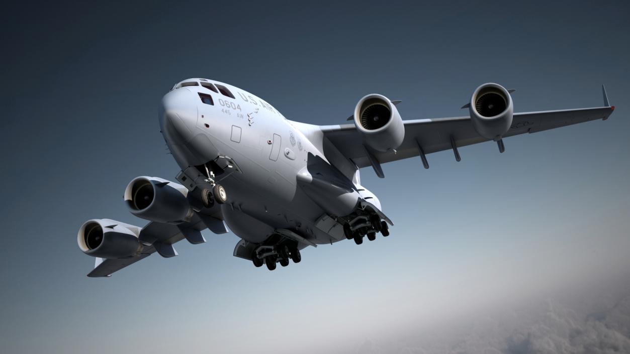 Boeing C17 Globemaster III Transport Aircraft Flight 3D