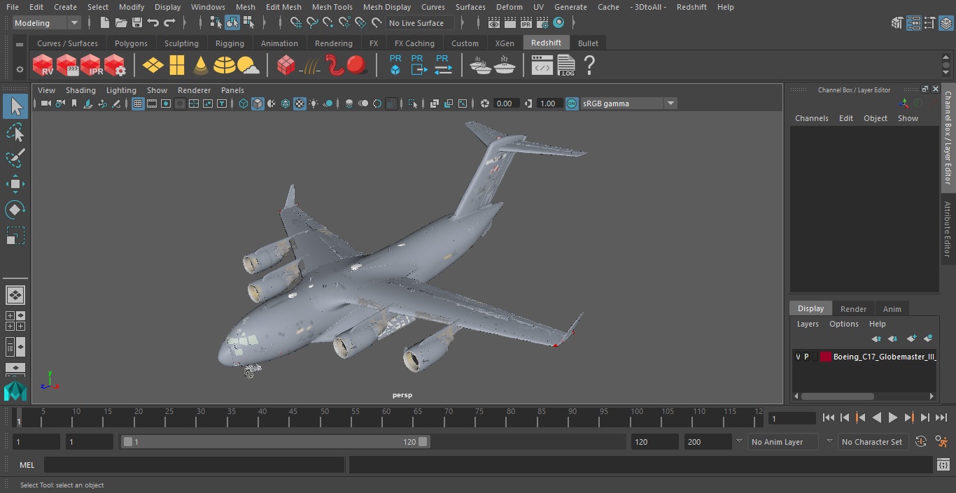 Boeing C17 Globemaster III Transport Aircraft Flight 3D