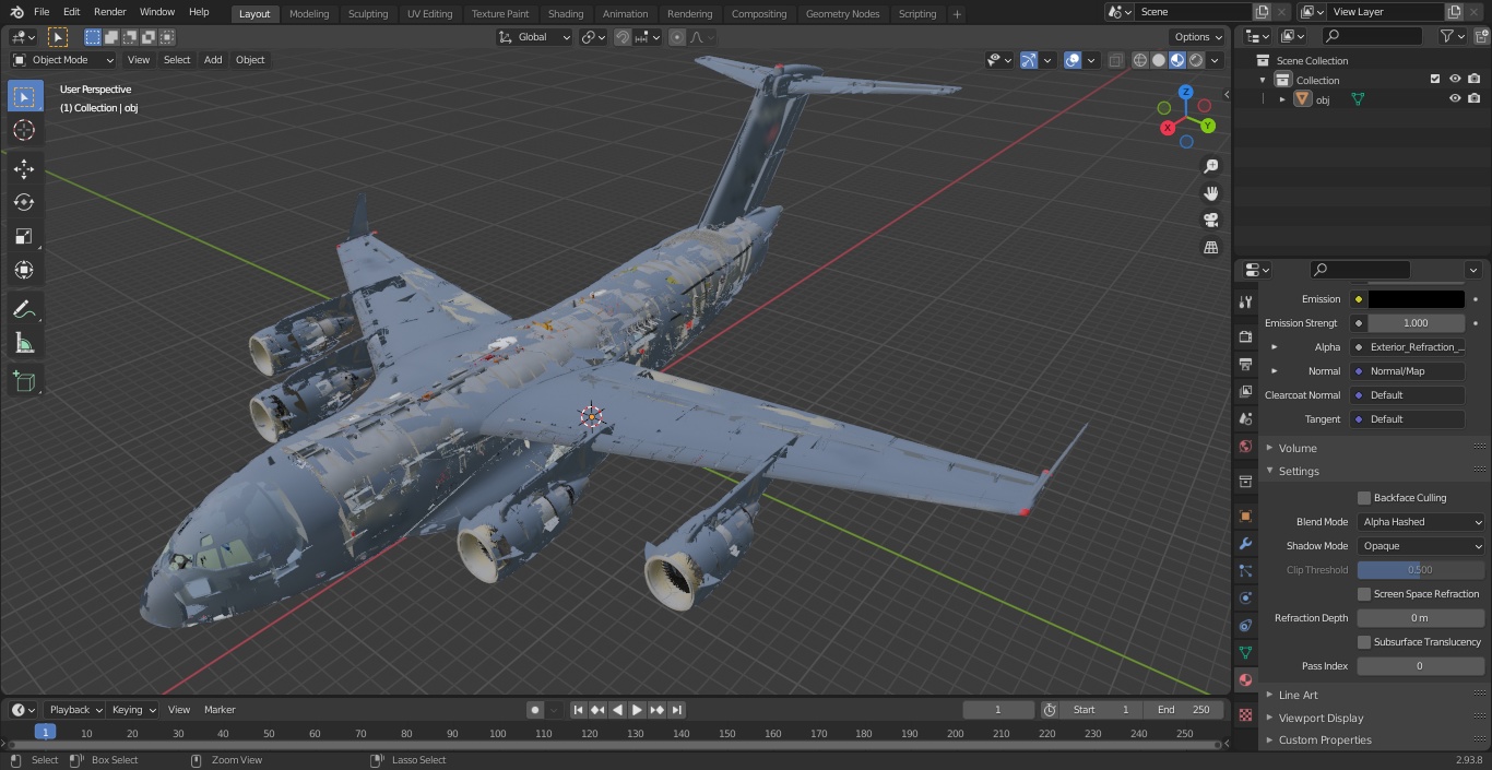 Boeing C17 Globemaster III Transport Aircraft Flight 3D