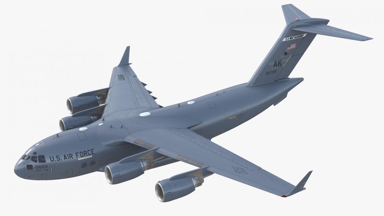 Boeing C17 Globemaster III Transport Aircraft Flight 3D