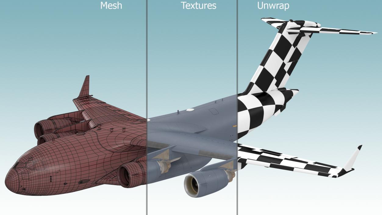 Boeing C17 Globemaster III Transport Aircraft Flight 3D