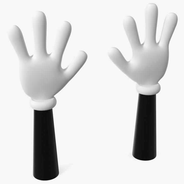 3D Cartoon Hands Wearing Gloves model