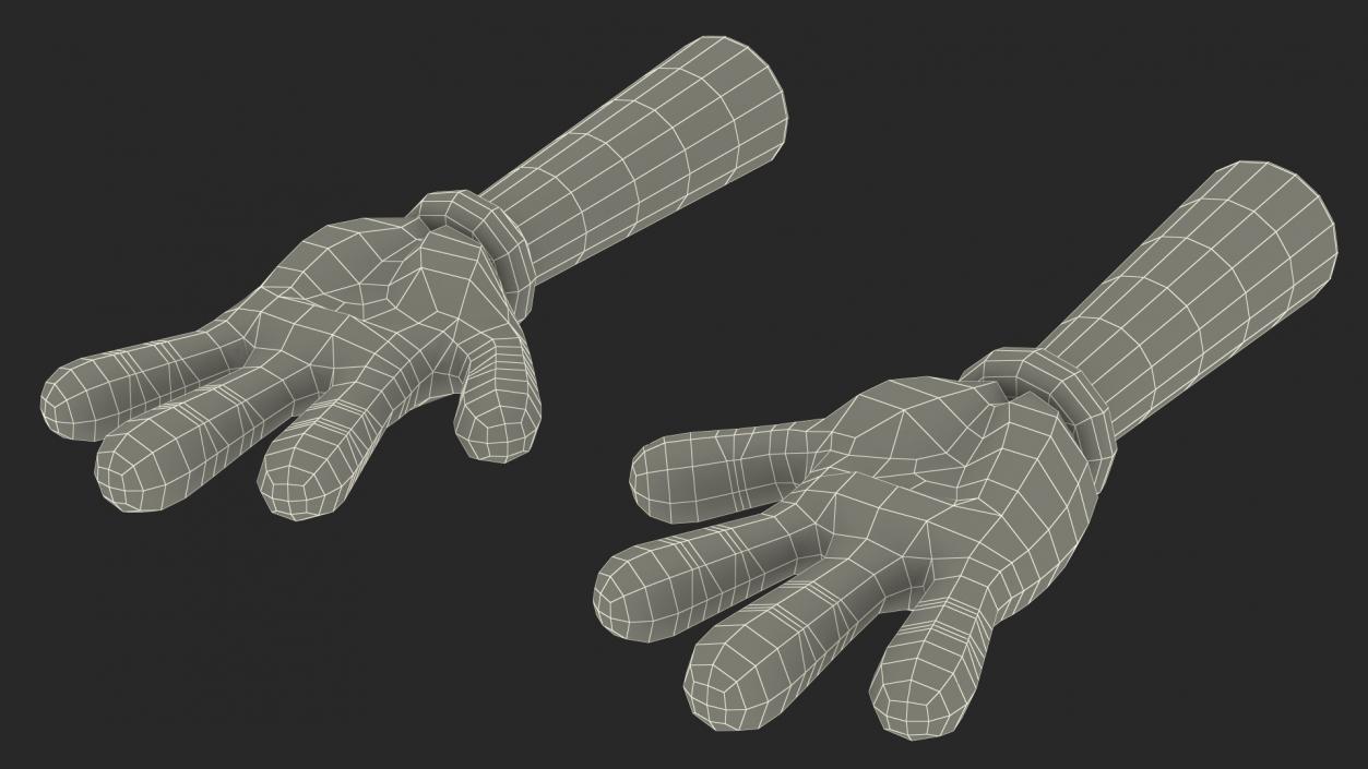 3D Cartoon Hands Wearing Gloves model