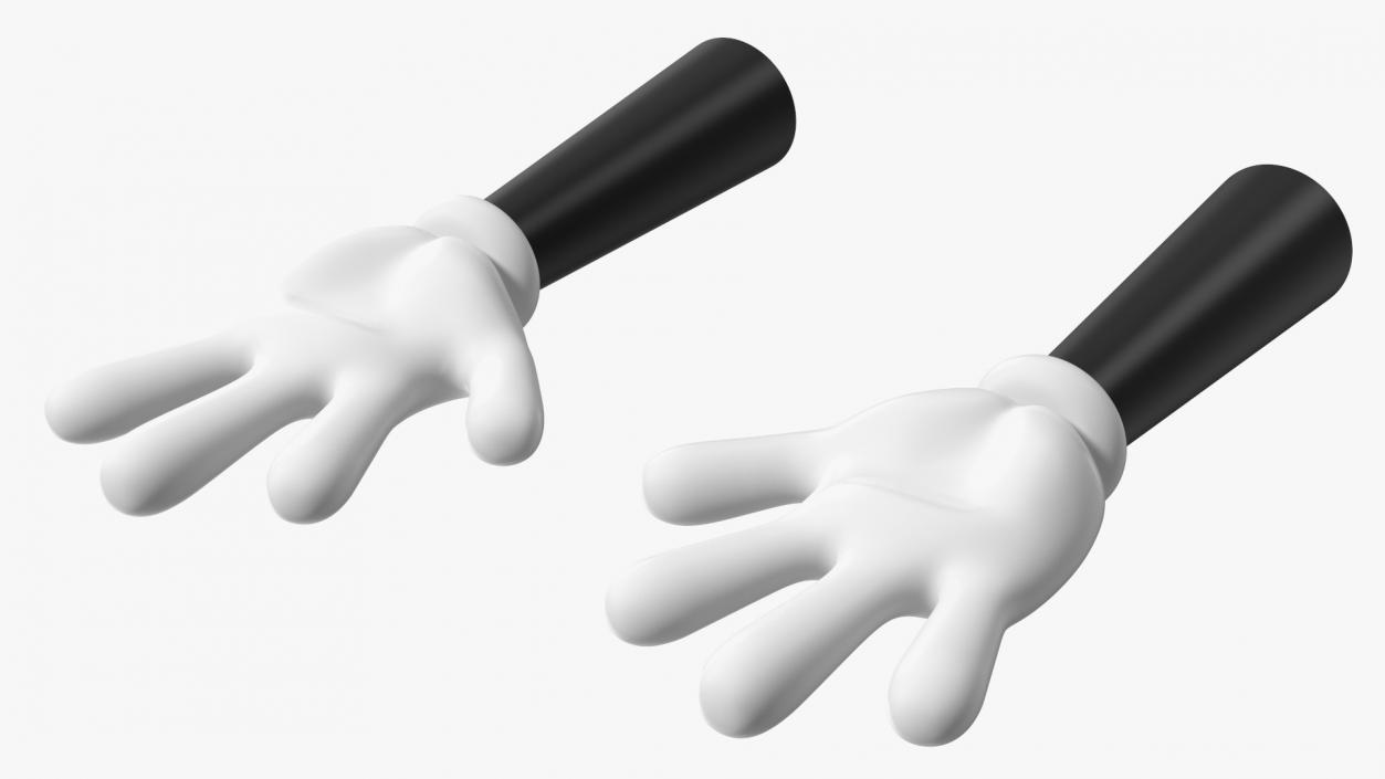 3D Cartoon Hands Wearing Gloves model