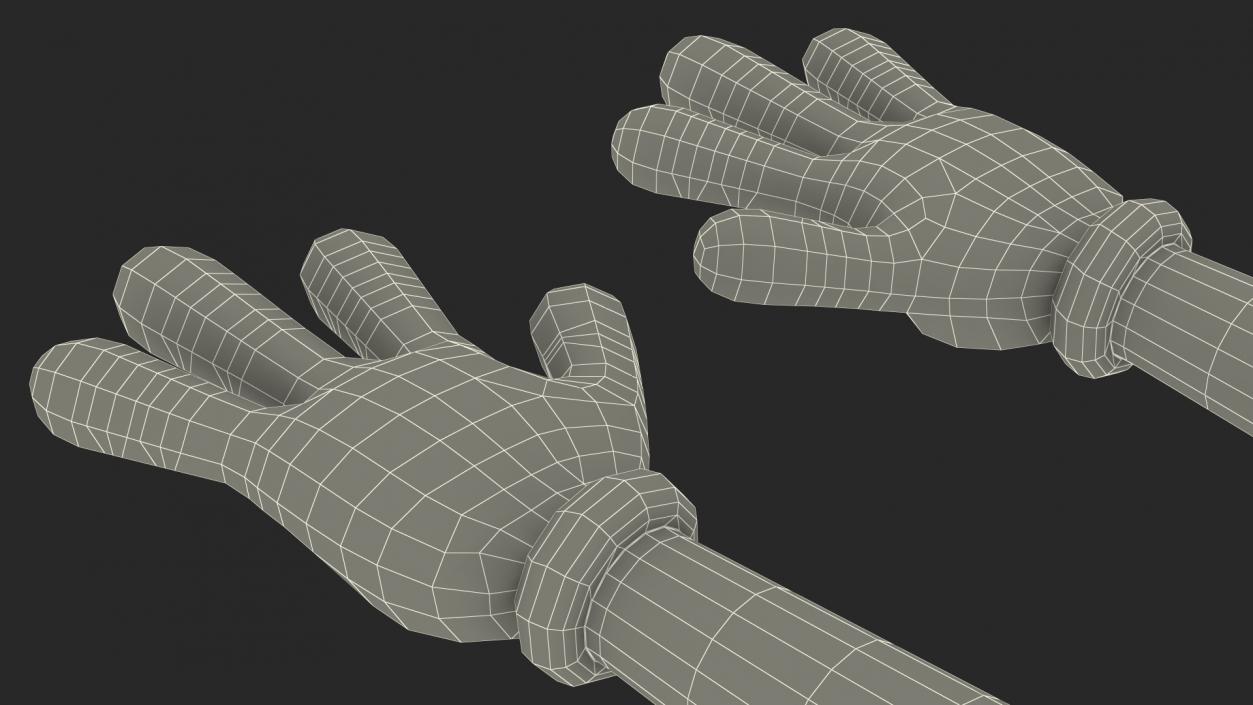 3D Cartoon Hands Wearing Gloves model