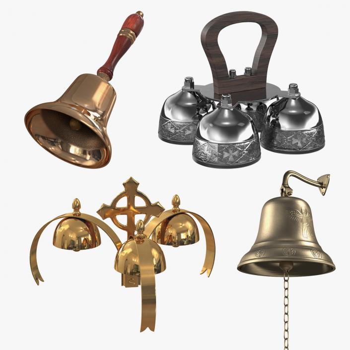 3D Cathedral Bells Collection 3 model