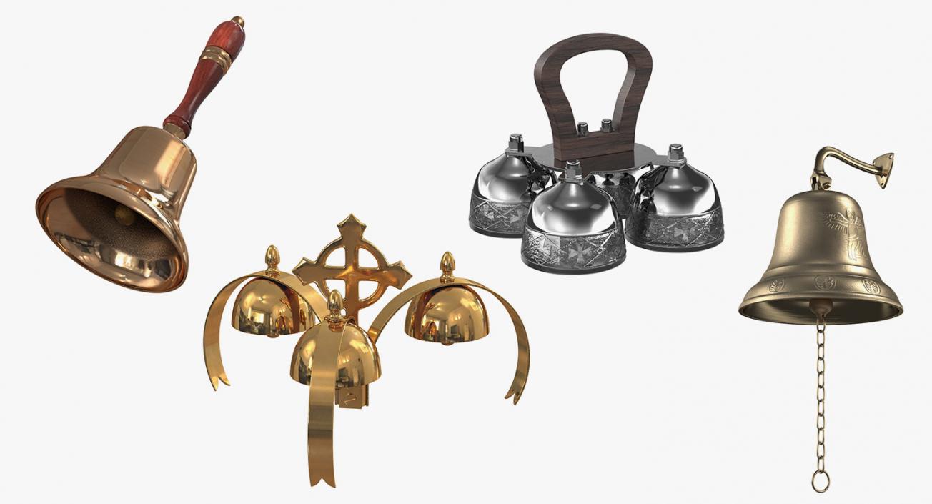 3D Cathedral Bells Collection 3 model