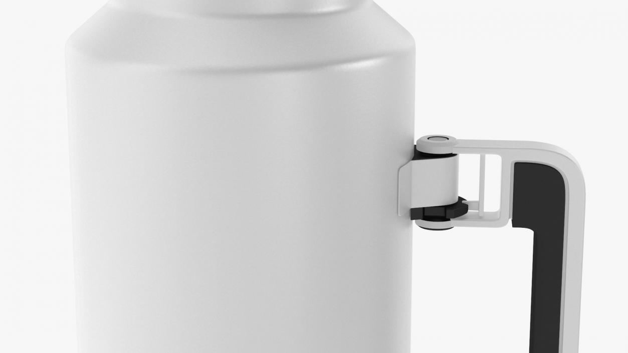 Stainless Steel Vacuum Bottle White 2 3D