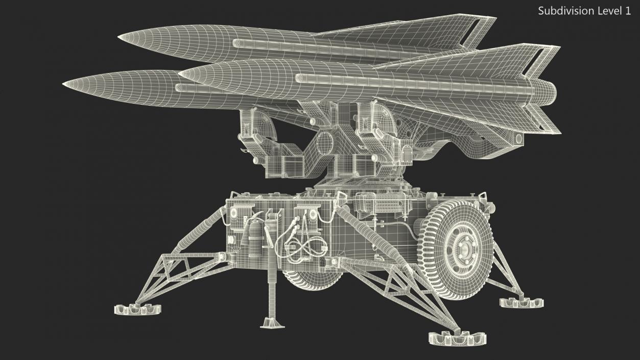 3D MIM23 HAWK Light Green Rigged for Maya model