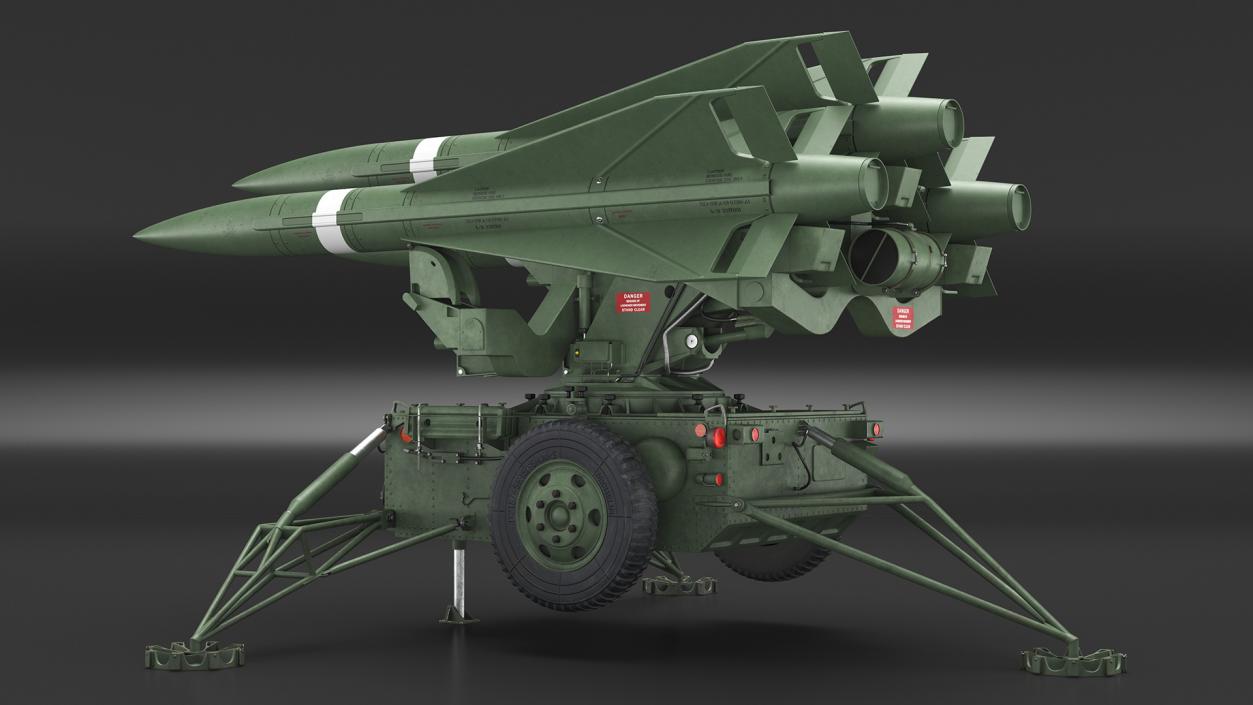 3D MIM23 HAWK Light Green Rigged for Maya model