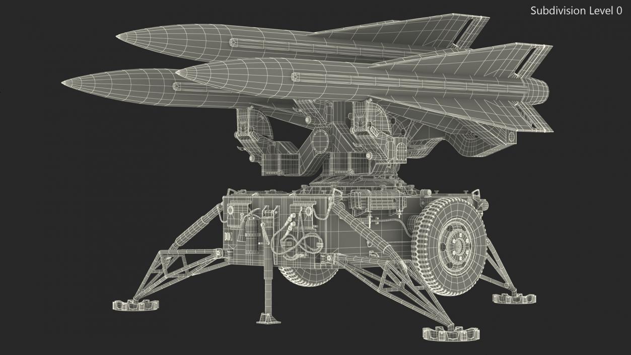 3D MIM23 HAWK Light Green Rigged for Maya model