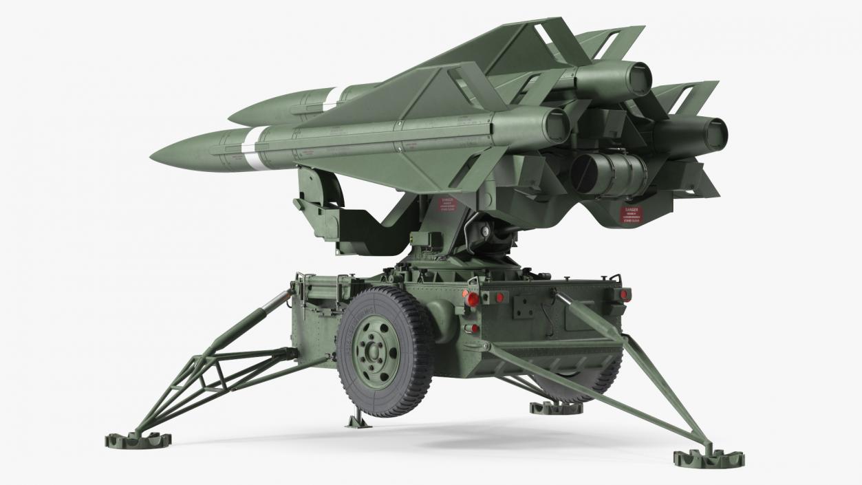 3D MIM23 HAWK Light Green Rigged for Maya model