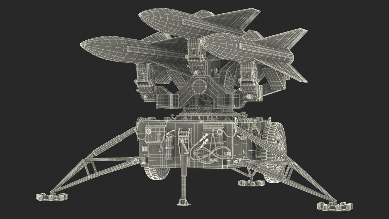 3D MIM23 HAWK Light Green Rigged for Maya model