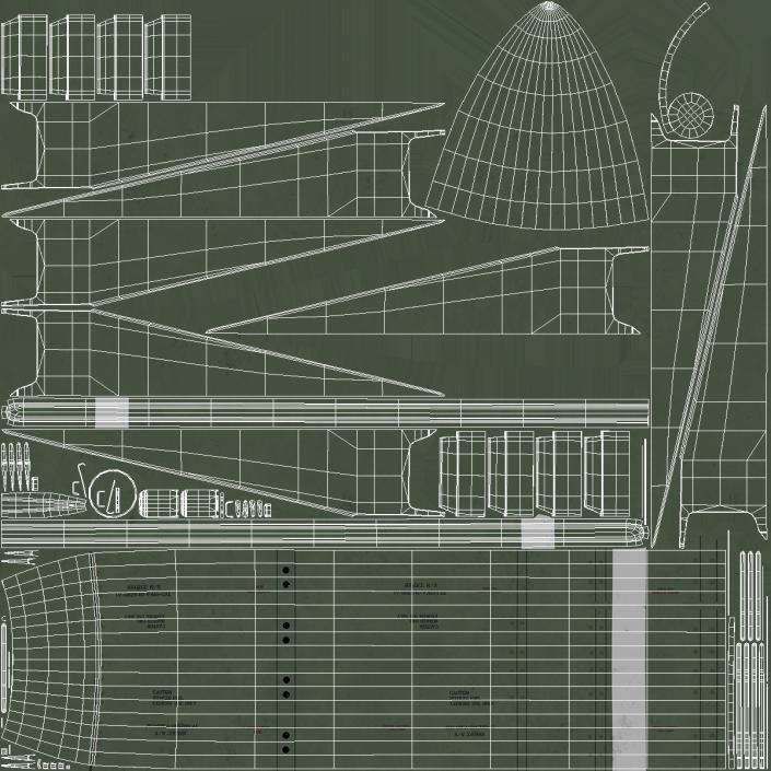 3D MIM23 HAWK Light Green Rigged for Maya model