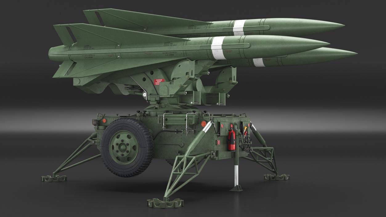 3D MIM23 HAWK Light Green Rigged for Maya model