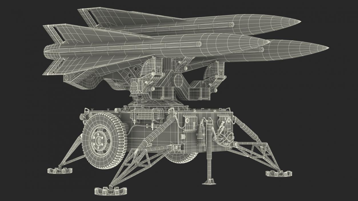 3D MIM23 HAWK Light Green Rigged for Maya model