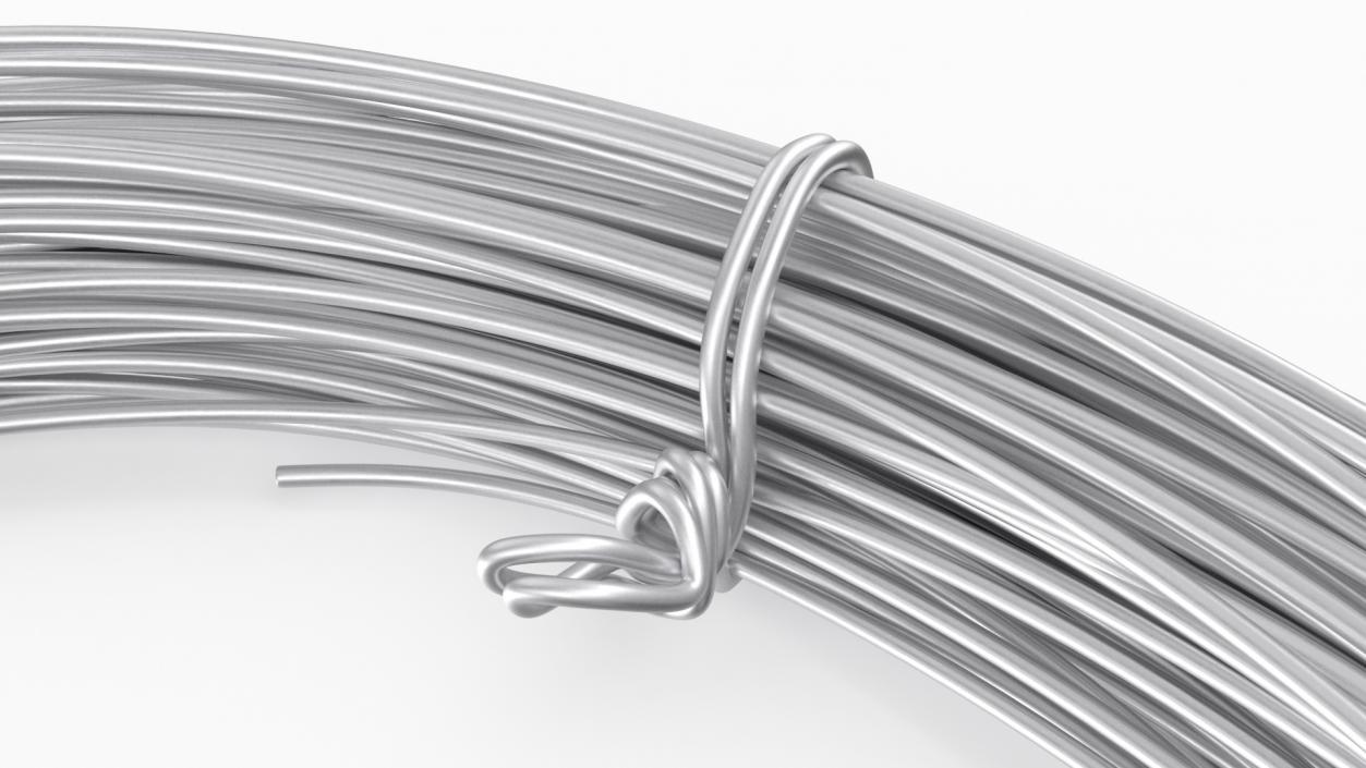 Aluminium Wire Coil Half 3D model