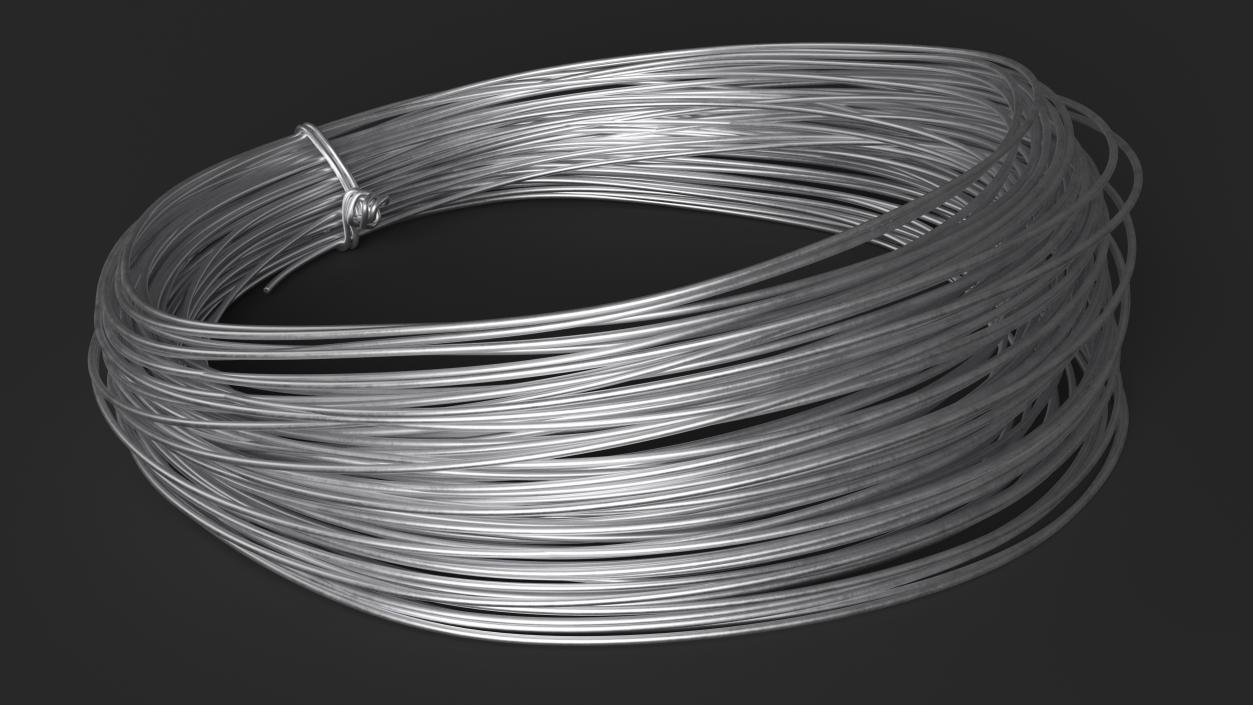 Aluminium Wire Coil Half 3D model