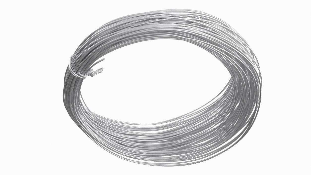 Aluminium Wire Coil Half 3D model