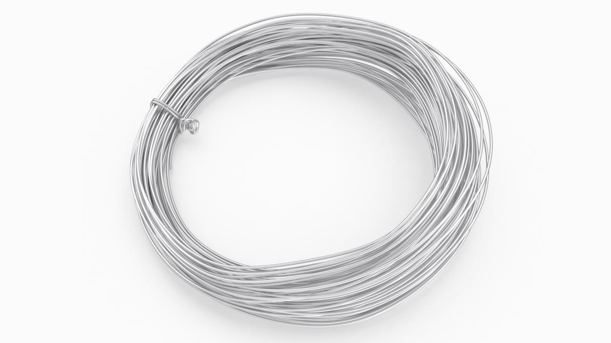 Aluminium Wire Coil Half 3D model