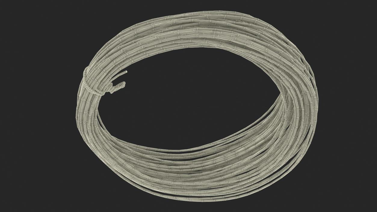 Aluminium Wire Coil Half 3D model