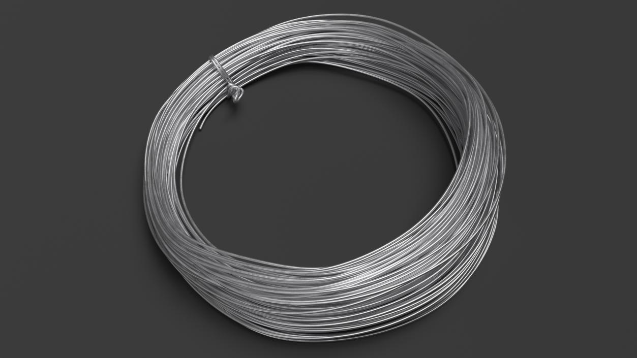 Aluminium Wire Coil Half 3D model