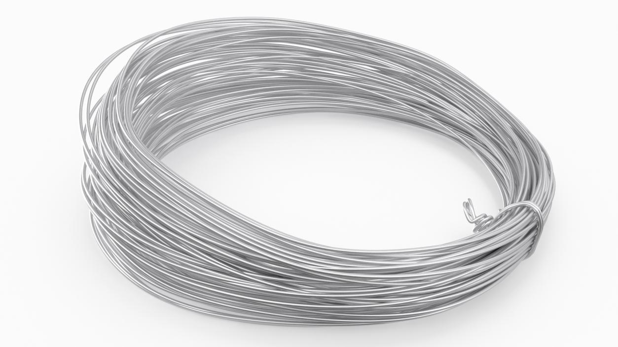 Aluminium Wire Coil Half 3D model